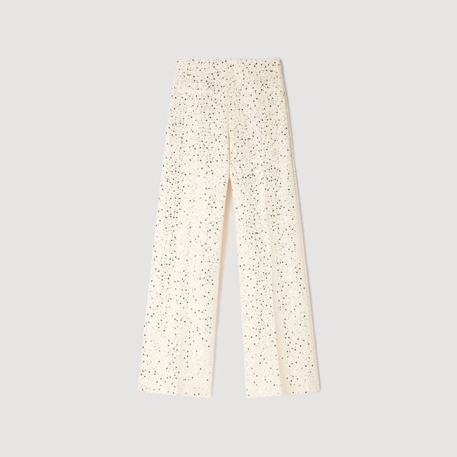 Geometric sequin trousers