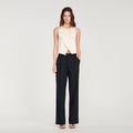 Pressed-crease suit trousers