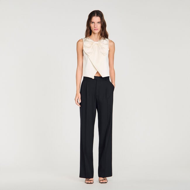 Pressed-crease suit trousers
