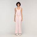 Satin wide-leg trousers