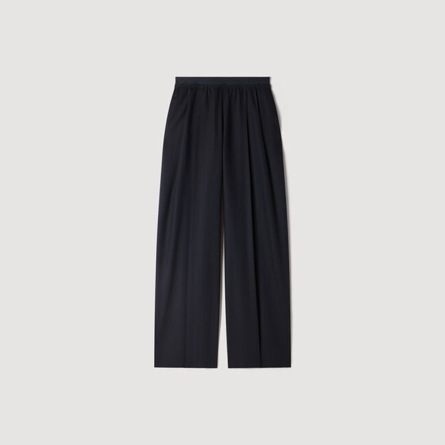 Striped wool trousers