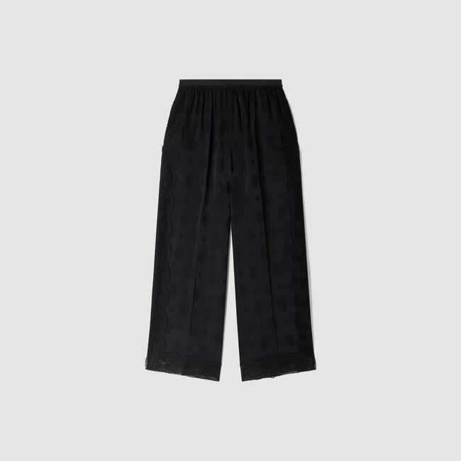 Fluid Paisley Jacquard Trousers