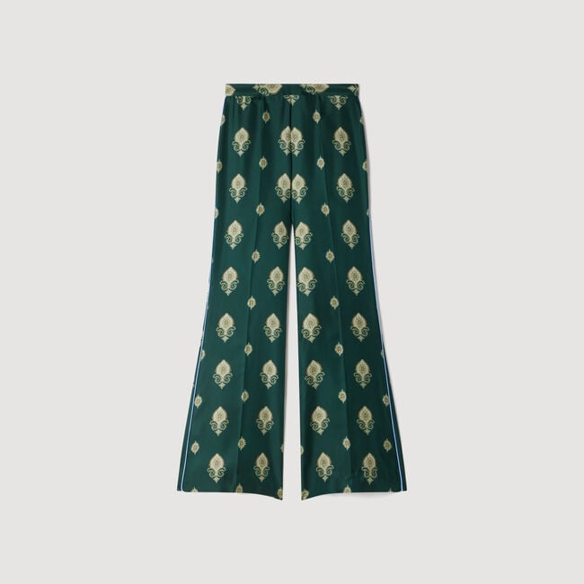 Paisley-print flowy trousers
