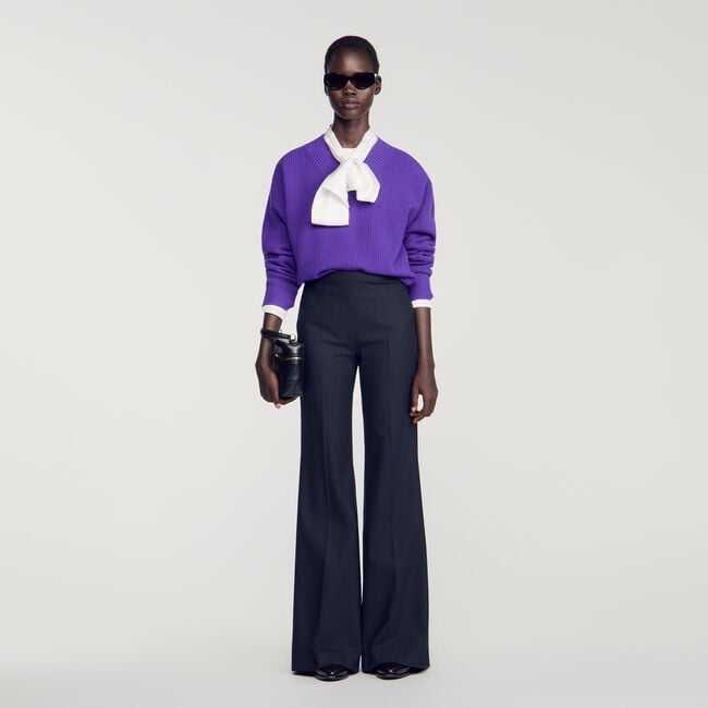 Wool suit trousers