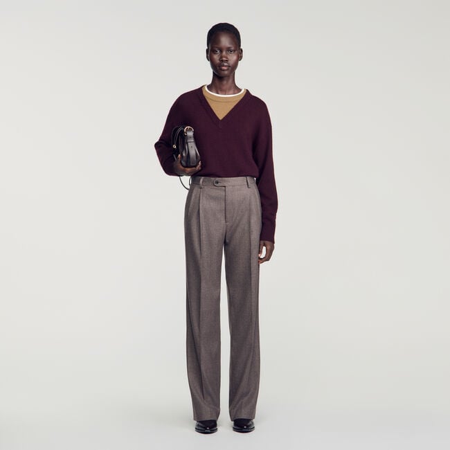 Wool suit trousers