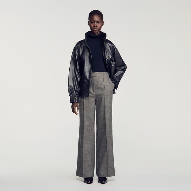 Wool suit trousers