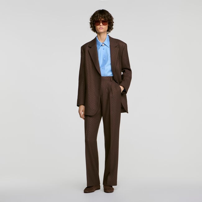 Rhinestone suit trousers