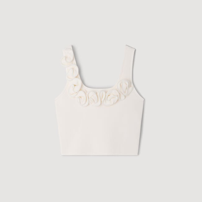 Floral knit crop top
