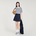 Detachable collar wool sweater