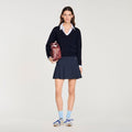 V-neck wool sweater