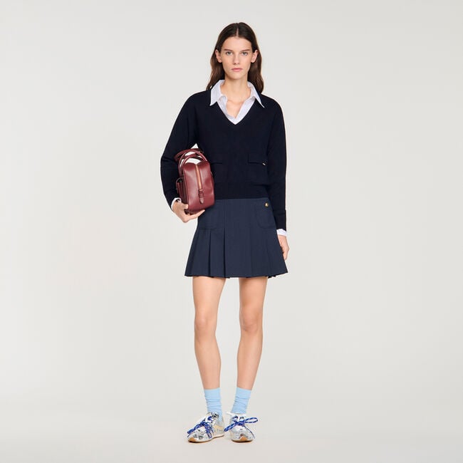 V-neck wool sweater