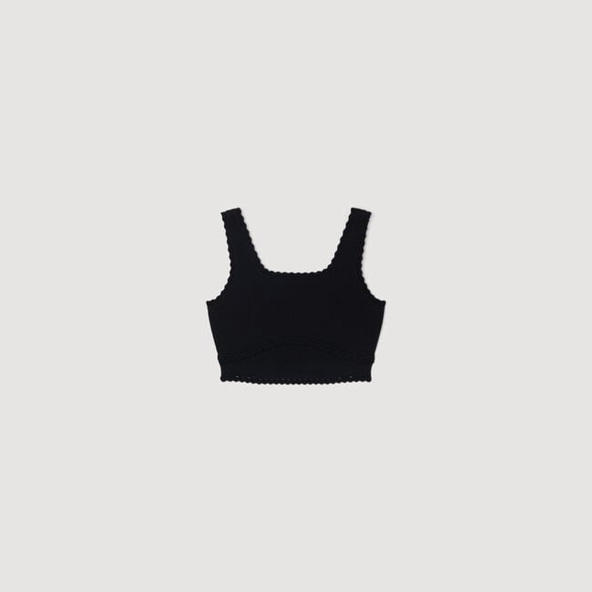 Cropped decorative knit top