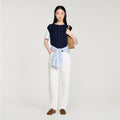 Pointelle knit sweater