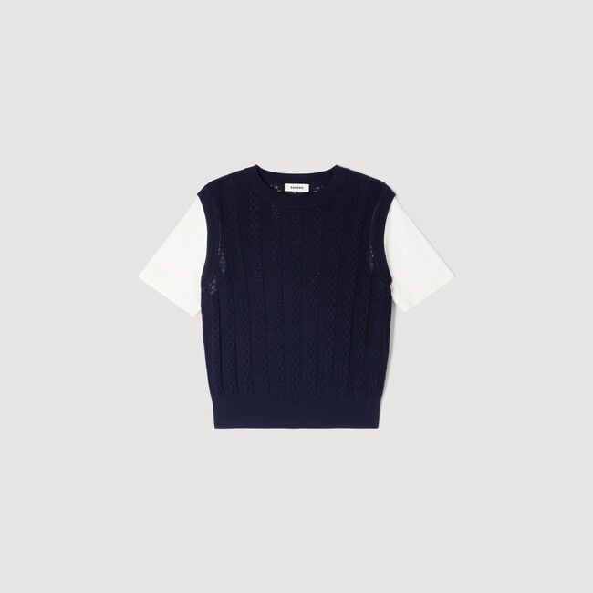 Pointelle knit sweater