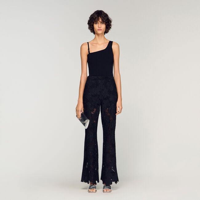 Asymmetric knit top