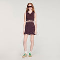 Cropped decorative knit top