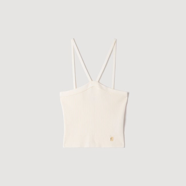 Short ribbed knit top