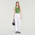 Striped tank top with charms