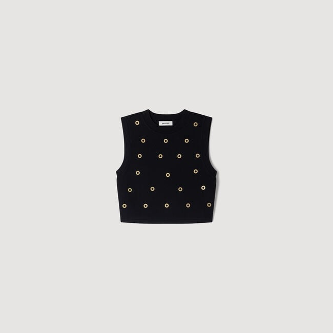 Studded knit top