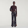 Ribbed mock neck sweater