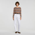 Layered effect striped jumper