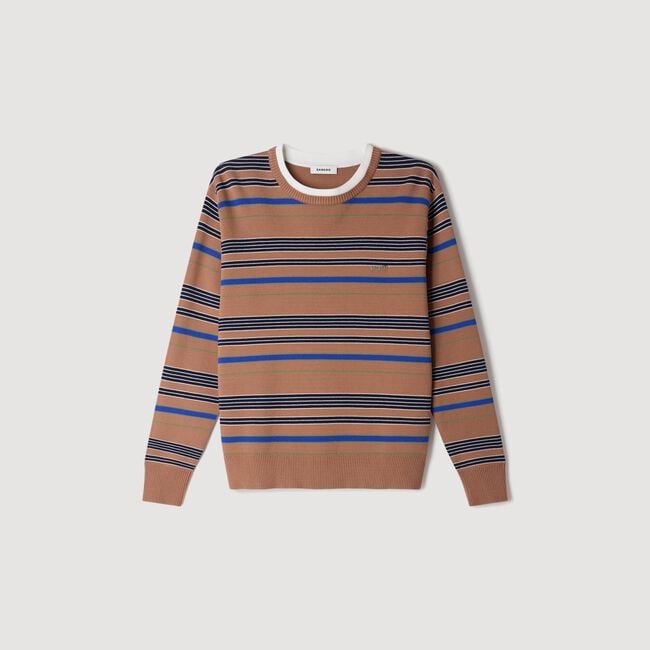 Layered effect striped jumper