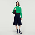 Roll-neck cable knit jumper