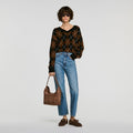 Rhinestone Argyle sweater