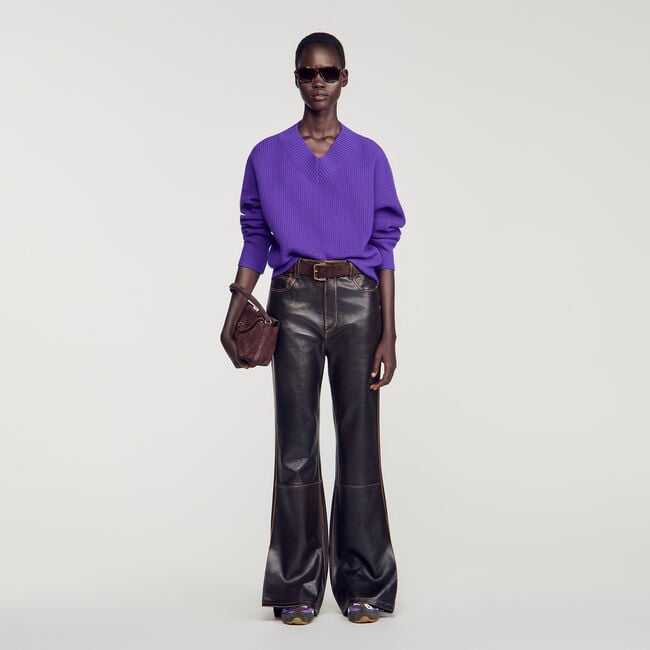 Ribbed wool and cashmere sweater