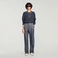 Jewelry polo-neck sweater