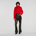 Zip-neck knit sweater