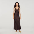 Lace collar maxi dress