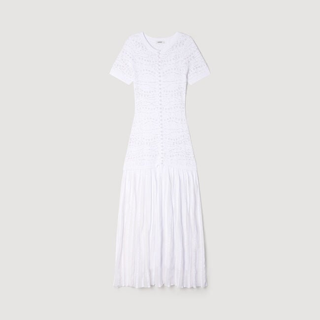 Beaded knit maxi dress