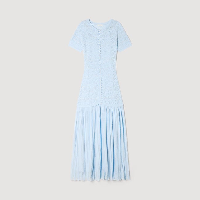 Beaded knit maxi dress