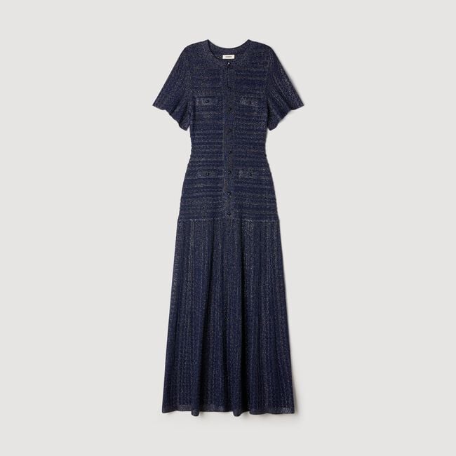 Rhinestone knit maxi dress