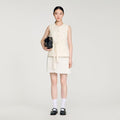 Two-material mini dress