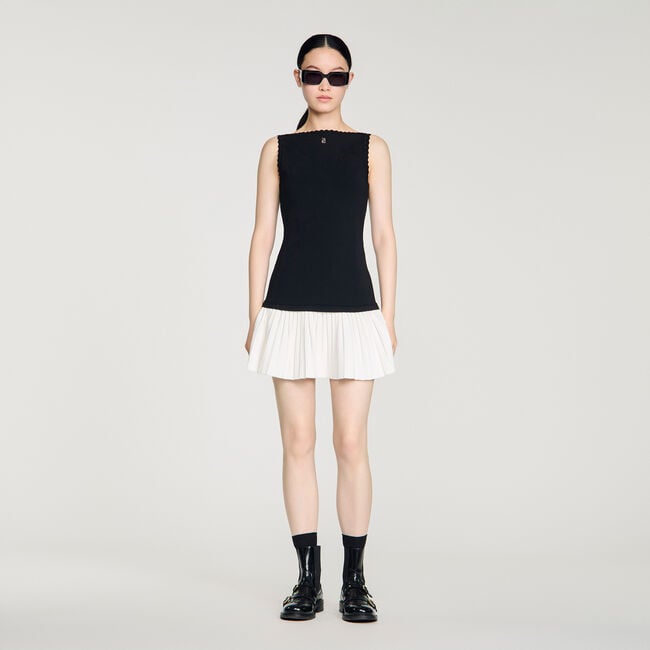 Two-tone mini dress