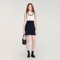 Two-tone knit mini dress