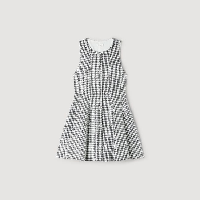 Tweed and sequin mini dress