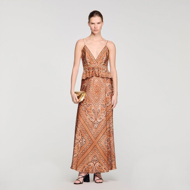 Bandana-print maxi dress