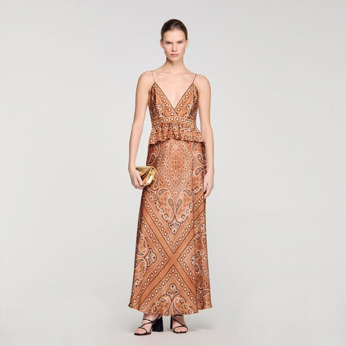 Bandana-print maxi dress