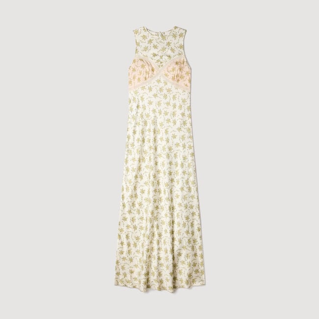 Flower print maxi dress