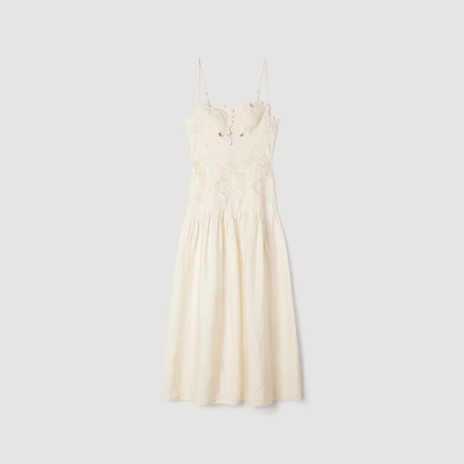 Guipure midi dress
