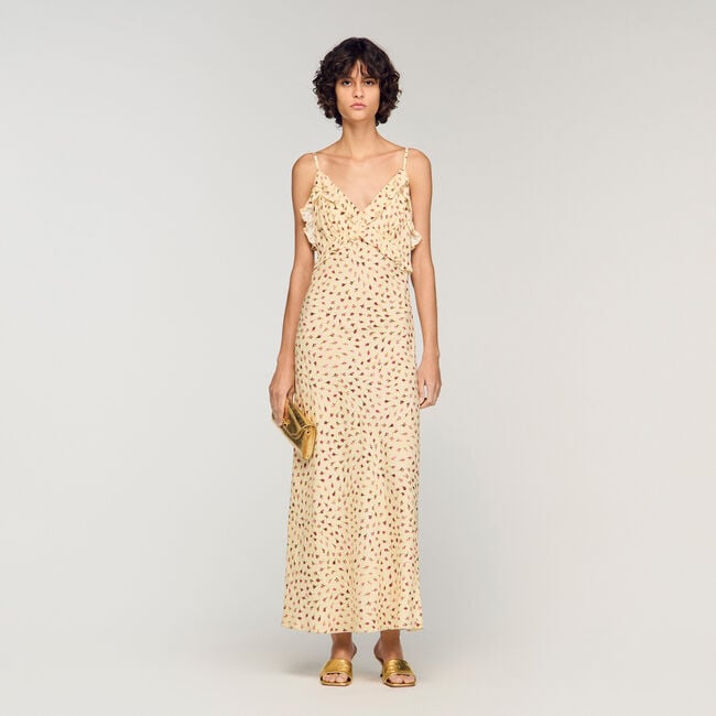 Flower print maxi dress