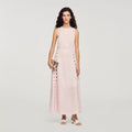 Flower jacquard maxi dress