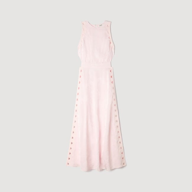Flower jacquard maxi dress