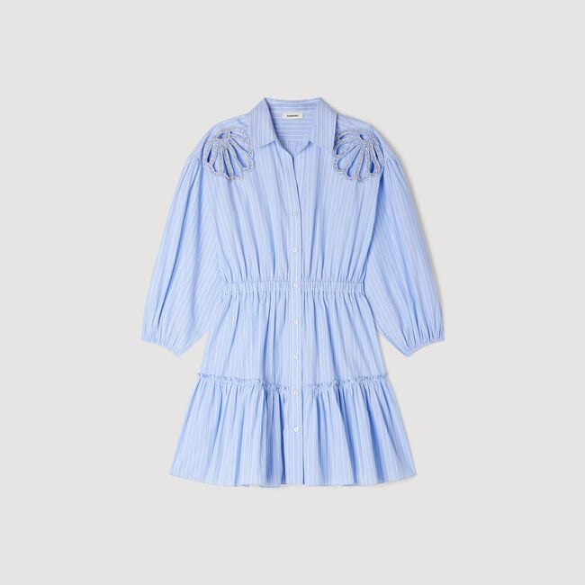 Mini striped cotton dress