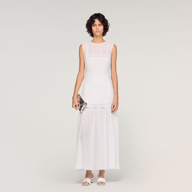 Crepon maxi dress