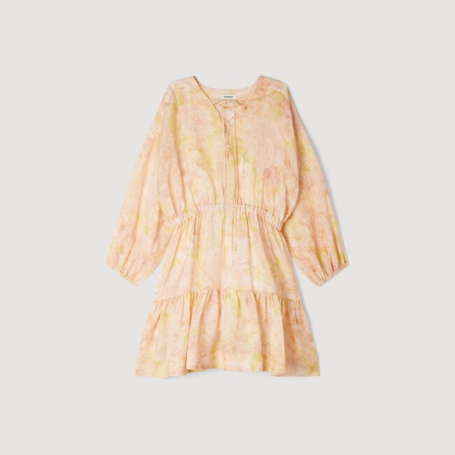 Flower print mini dress