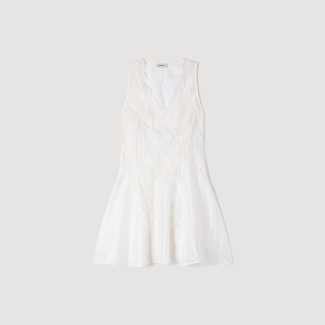 Mini trimmed linen dress
